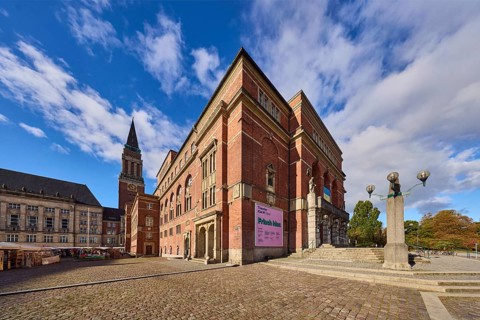 Opera house, architect Christian Heinrich Seeling, art nouveau style, brick building, brick