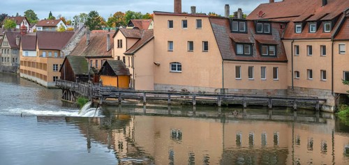 Building of the industrial museum Lauf an der Pegnitz, former hammer mill and grain mill,