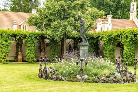 Pergola garden in the Pleasureground of Branitzer Park, landscape park created in 1846 by Prince