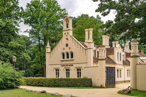 Cavalier House in Branitzer Park, landscape park created in 1846 by Prince Hermann von