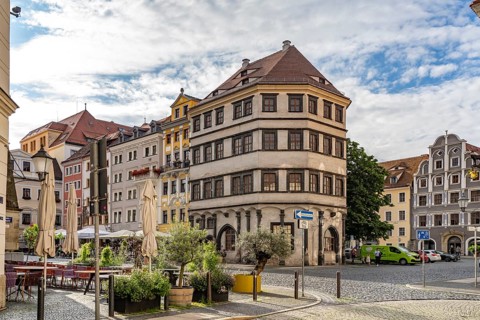 The scale at the Untermarkt in Görlitz, Upper Lusatia, Saxony, Germany