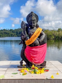 Statue sculpture of war deity Muruga, son of Shiva and Parvati, also worshipped as god of Tamil