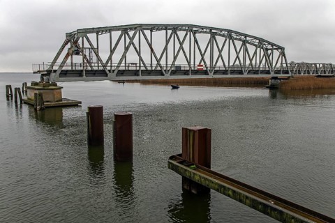 Meiningenbrücke, connection on Fischland-Darß-Zingst, Vorpommersche Boddenlandschaft National Park,