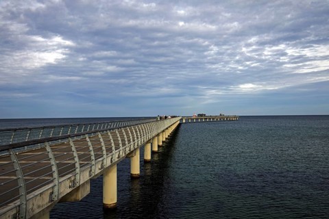 Pier, Prerow, Fischland-Darß-Zingst, Western Pomerania Lagoon Area National Park,