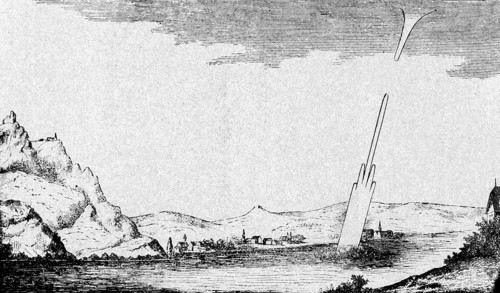 A weather column observed in Königswinter on the Rhine on June 1, 1858, meteorology, weather, rare