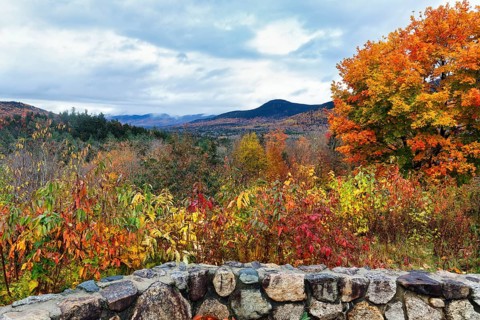 Scenic View, Panoramic View, Fall Leaves, Indian Summer, Fall Weather, Sugar Hill Observation Deck,