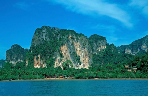 Mountains, two years in front of the tsunami, Railay East, Krabi, Thailand, December 2002, vintage,