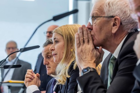 Special meeting of the Stuttgart 21 steering committee: from left Frank Nopper (Mayor of