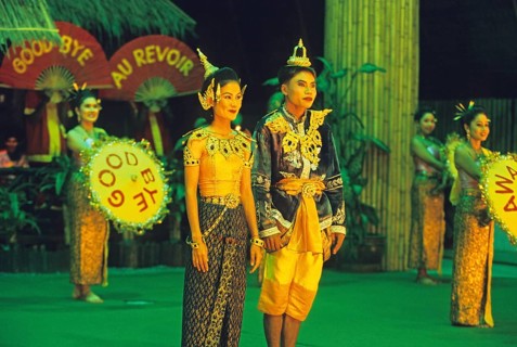 Traditional dance, Ko Phuket, Thailand, December 2002, vintage, retro, old, historical