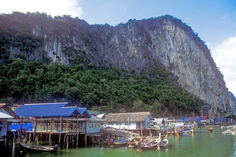 Ko Pannyi stilt village in Phangnga Bay near Ko Phuket, two years in front of the tsunami,