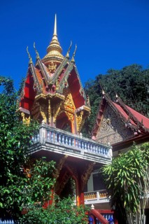 Wat Suwannakhuha monastery, Phangnga Bay, Ko Phuket, Thailand, December 2002, vintage, retro, old,
