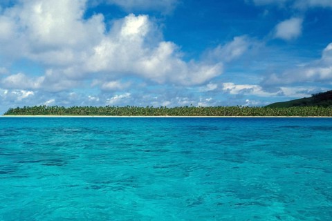 The lagoon off Tavewa Island, Yasawa Islands, Fiji