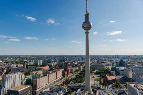 City overview with television tower, Berlin