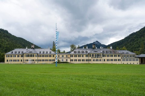 Neues Bad, Hans Seidel Foundation Building, Wildbad Kreuth, Tegernsee Valley, Upper Bavaria,