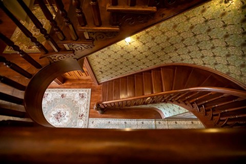 Canton, Ohio - A staircase at the Ida Saxton McKinley House at the First Ladies National Historic