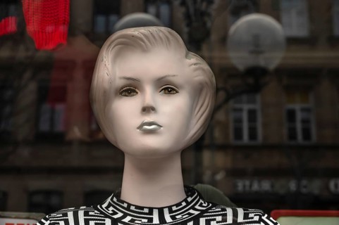 Head of a vintage mannequin from the 1950s, Bavaria, Germany