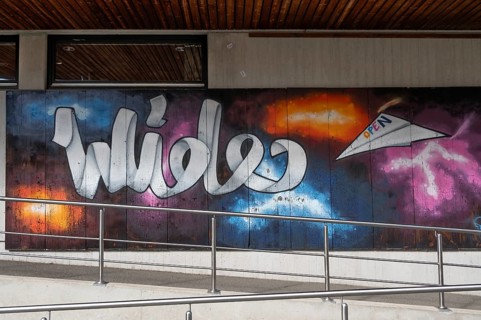 Graffiti at a youth meeting, Hersbruck, Middle Franconia, Bavaria, Germany