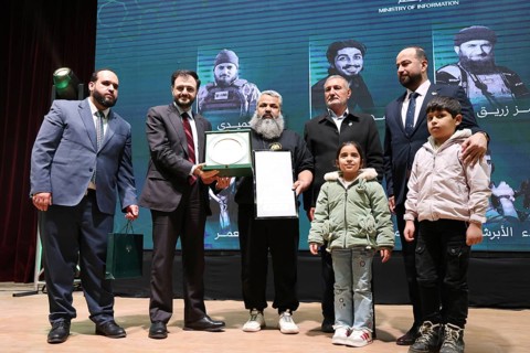 DAMASCUS, SYRIA, DECEMBER 6, 2025: Ministers and high-ranking officials of the newly formed Syrian