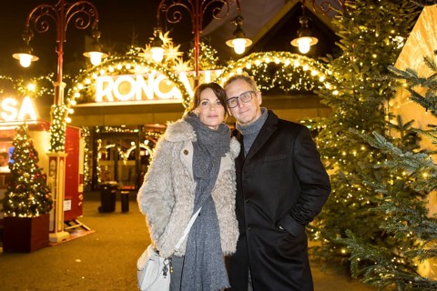 Gerit Kling with man Wolfram Becker at the premiere of the 21st Original Roncalli Christmas Circus
