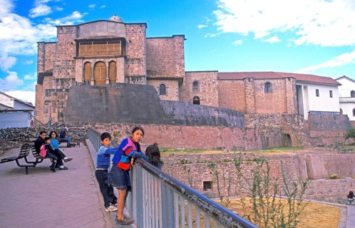 Santo Domingo church in Cusco, Andean highlands, Peru, South America, September 1997, vintage,