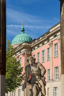 Sculpture with the City Palace and St. Nicholas Church on the Old Market Square, Potsdam