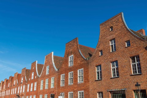Red brick houses in the Dutch Quarter, Potsdam