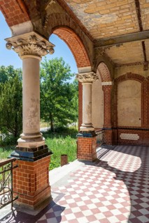 Lost Place, terrace of the Beelitz sanatorium, Brandenburg