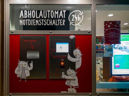 Emergency Service Desk, Pick-Up Machine, Pharmacy Dr Dorda, Asperg, Ludwigsburg, Baden-Württemberg,