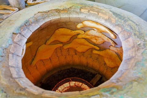 Flatbreads baked in a traditional clay oven, Samtskhe-Javakheti region, Samtskhe-Javakheti, Georgia