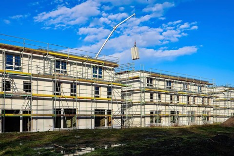 Castrop-Rauxel, North Rhine-Westphalia, Germany - residential construction in the Ruhr area. New