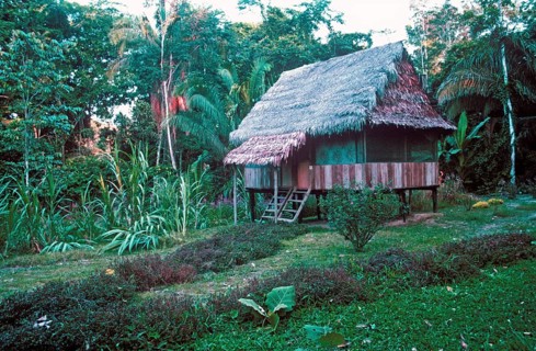 Cumaceba jungle lodge near Iquitos, Amazon region, Peru, South America, September 1997, vintage,