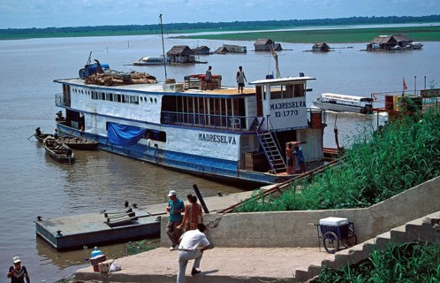 Ship, port, Amazon, Iquitos, Peru, South America, September 1997, vintage, retro, old, historic