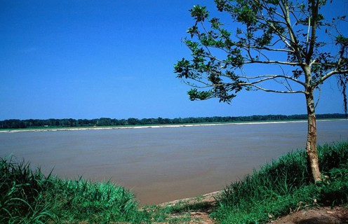 Amazon near Iquitos, Peru, South America, September 1997, vintage, retro, old, historic