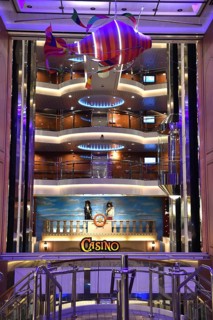 Casino, casino on the ferry Color Line, on the way to Norway