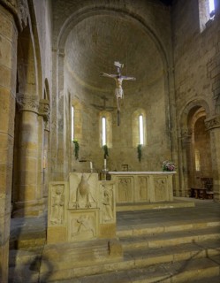 Altar in the Collegiata di Santa Maria Assunta, Castell'Arquato, Province of Piacenza, Italy