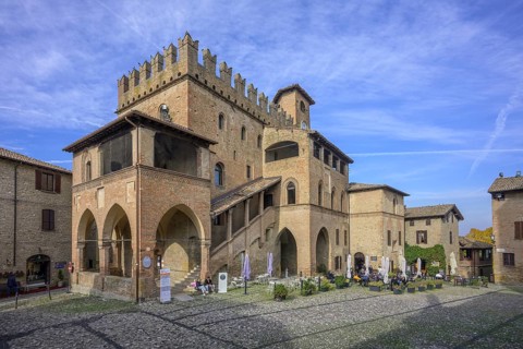 Piazza del Municipio, Castell'Arquato, Province of Piacenza, Italy