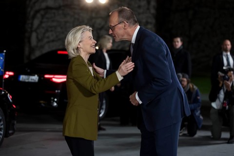 Ursula von der Leyen (President of the European Commission) and Friedrich Merz (Chancellor of the