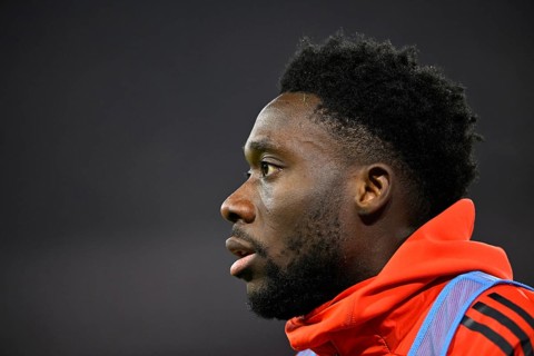 Alphonso Davies Bayern FC Munich FCB (19) portrait Allianz Arena, Munich, Bavaria, Germany