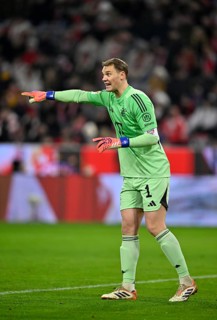 Goalkeeper Manuel Neuer FC Bayern Munich FCB (01) Gesture Gesture Allianz Arena, Munich, Bavaria,