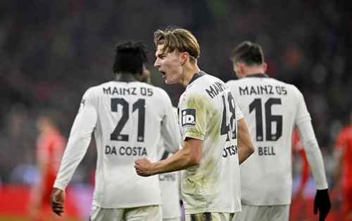 Goal celebration Kacper Potulski 1. FSV Mainz 05 (48) Danny da Costa 1. FSV Mainz 05 (21) Stefan