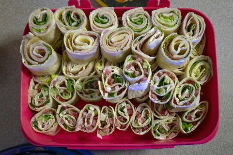 Wraps with cheese and ham, Bavaria, Germany