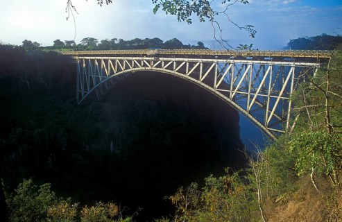 Zambezi Bridge, Zambezi, Victoria Falls, Zimbabwe, Africa, June 2000, vintage, retro, old, historic