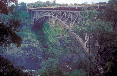Zambezi Bridge, Zambezi, Victoria Falls, Zimbabwe, Africa, June 2000, vintage, retro, old, historic