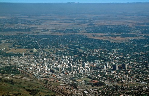 Aerial view, Harare, Zimbabwe, Africa, June 2000, vintage, retro, old, historic