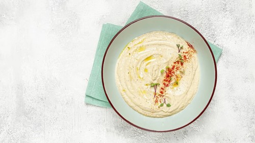 Babaganoush, eggplant appetizer, traditional Lebanese cuisine, homemade, no people