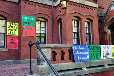 Posters, protest action, Indigenous Peoples' Day in October, history and culture, indigenous
