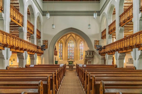 Interior of the Peace Church in Anger Altkötzschenbroda, Kötzschenbroda, Radebeul, Saxony, Germany