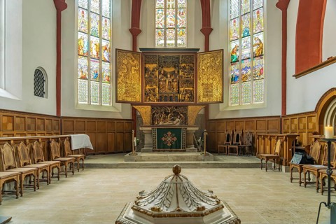 Altar of the Protestant Church of Our Lady in Meissen, Saxony, Germany