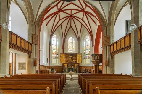 Interior of the Lutheran Church of Our Lady in Meissen, Saxony, Germany