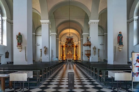 Interior of the Basilica of St. Lawrence in Elberfeld, Wuppertal, North Rhine-Westphalia, Germany